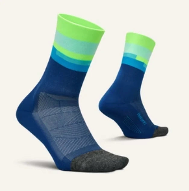 Feetures Elite Light Cushion Mini Crew Surfboard Blue