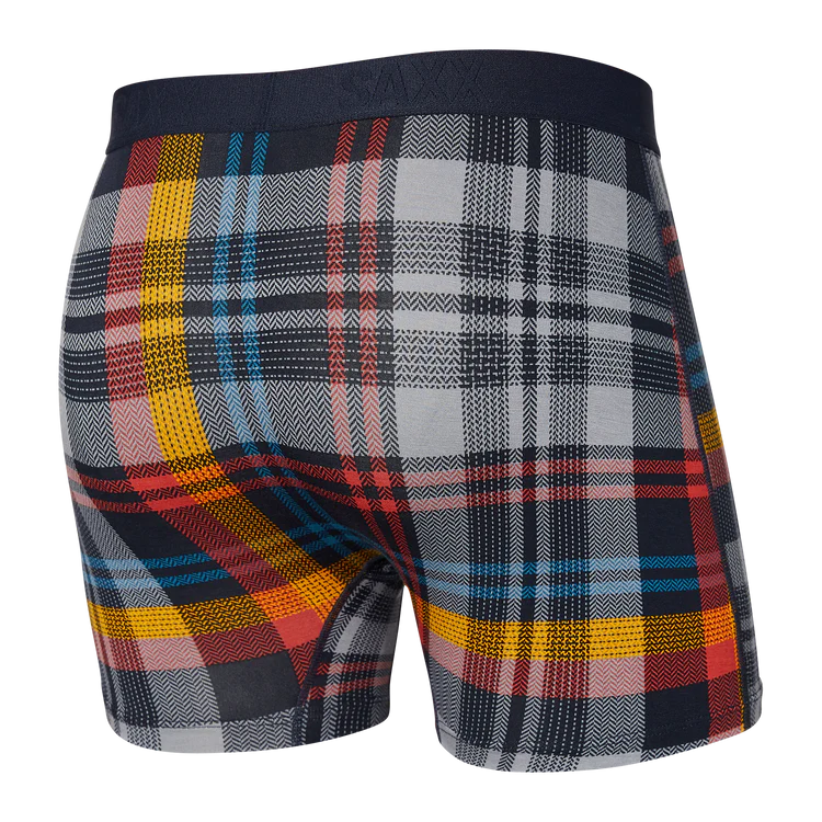 SAXX Ultra Super Soft Boxer Brief Fly Multi Free Fall Plaid