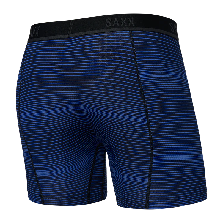 SAXX Kinetic Light-Compression Mesh Boxer Brief Variegated Stripe- Blue