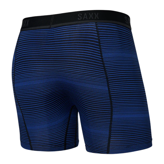 SAXX Kinetic Light-Compression Mesh Boxer Brief Variegated Stripe- Blue