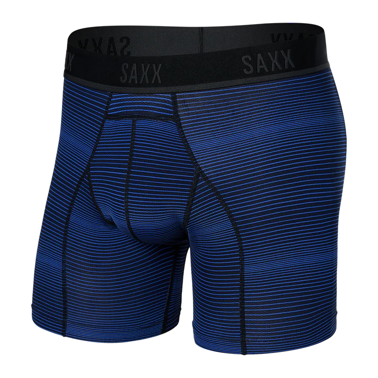 SAXX Kinetic Light-Compression Mesh Boxer Brief Variegated Stripe- Blue