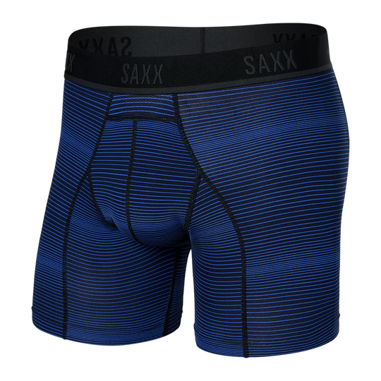 SAXX Kinetic Light-Compression Mesh Boxer Brief Variegated Stripe- Blue