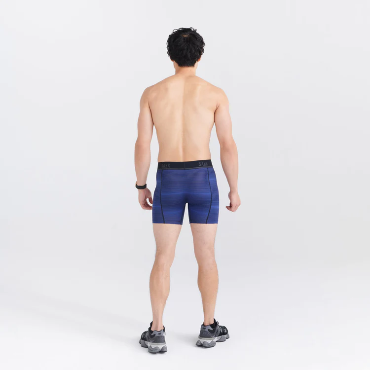 SAXX Kinetic Light-Compression Mesh Boxer Brief Variegated Stripe- Blue