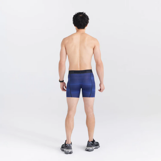 SAXX Kinetic Light-Compression Mesh Boxer Brief Variegated Stripe- Blue