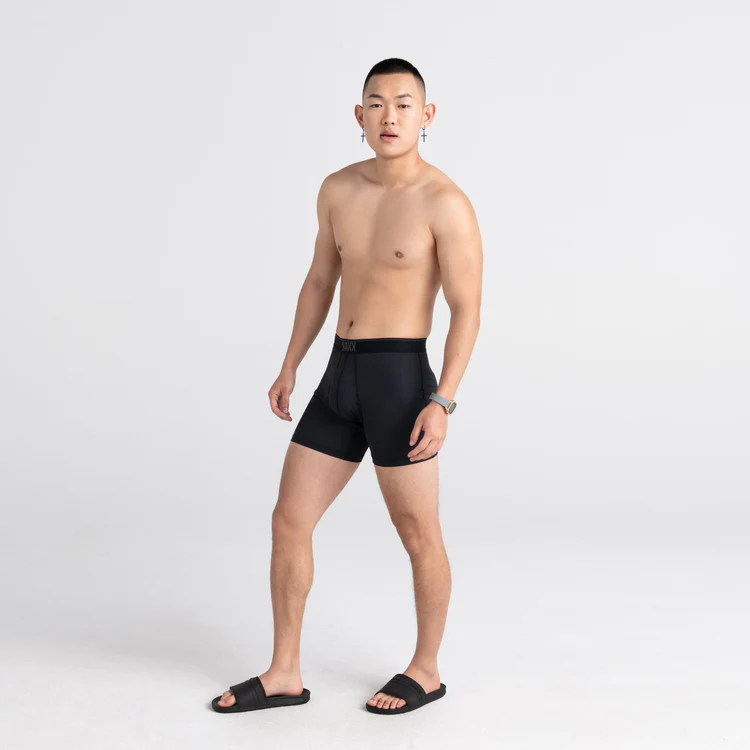 Boxer Clothing Rear SAXX Quest Quick Dry Mesh Boxer Brief Fly Black Ii – Summit Gear