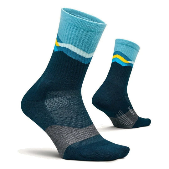Feetures Trail Max Cushion Mini Crew Mountain High Blue