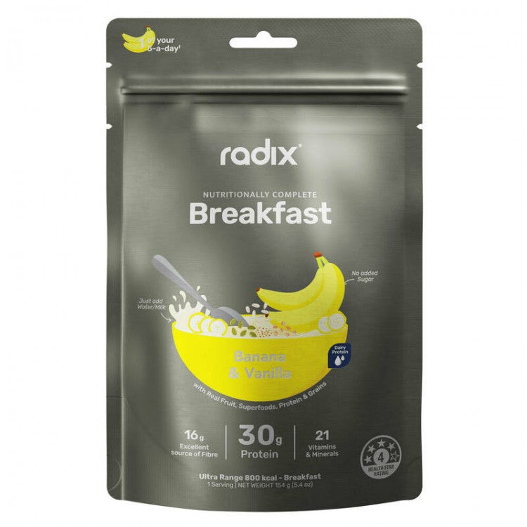 Radix Nutrition ULTRA Dairy 800kcal Breakfast Meal Banana & Vanilla 154g