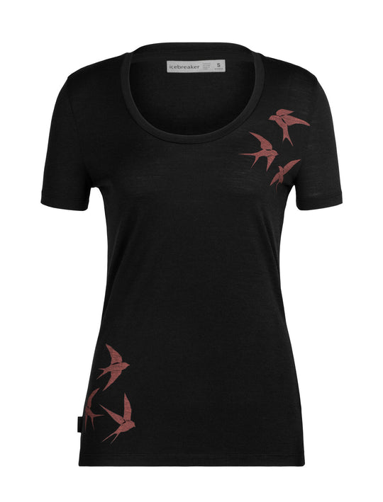 Icebreaker Women Tech Lite II SS Scoop Tee Swarming Shapes