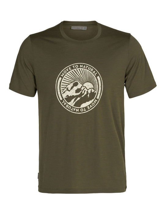 Icebreaker Men Tech Lite II SS Tee Move to Natural Mountain Loden