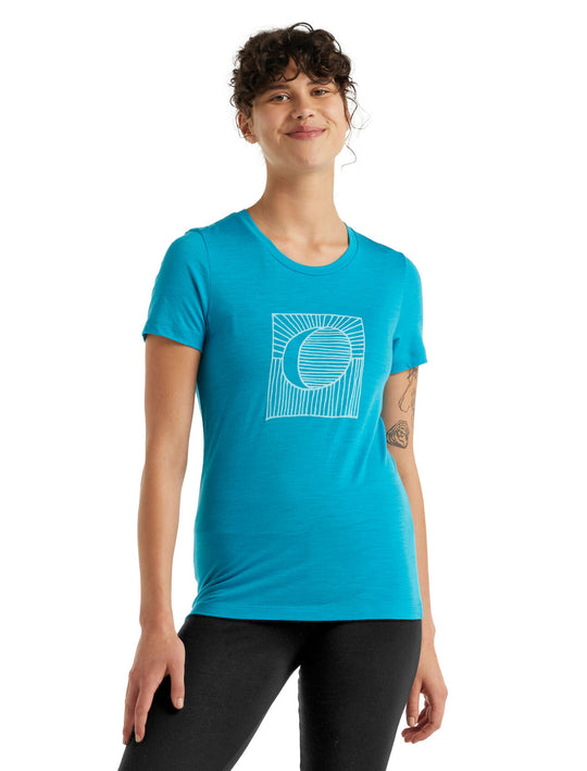 Icebreaker Women Tech Lite II SS Tee Natures Orb ARCTIC TEAL