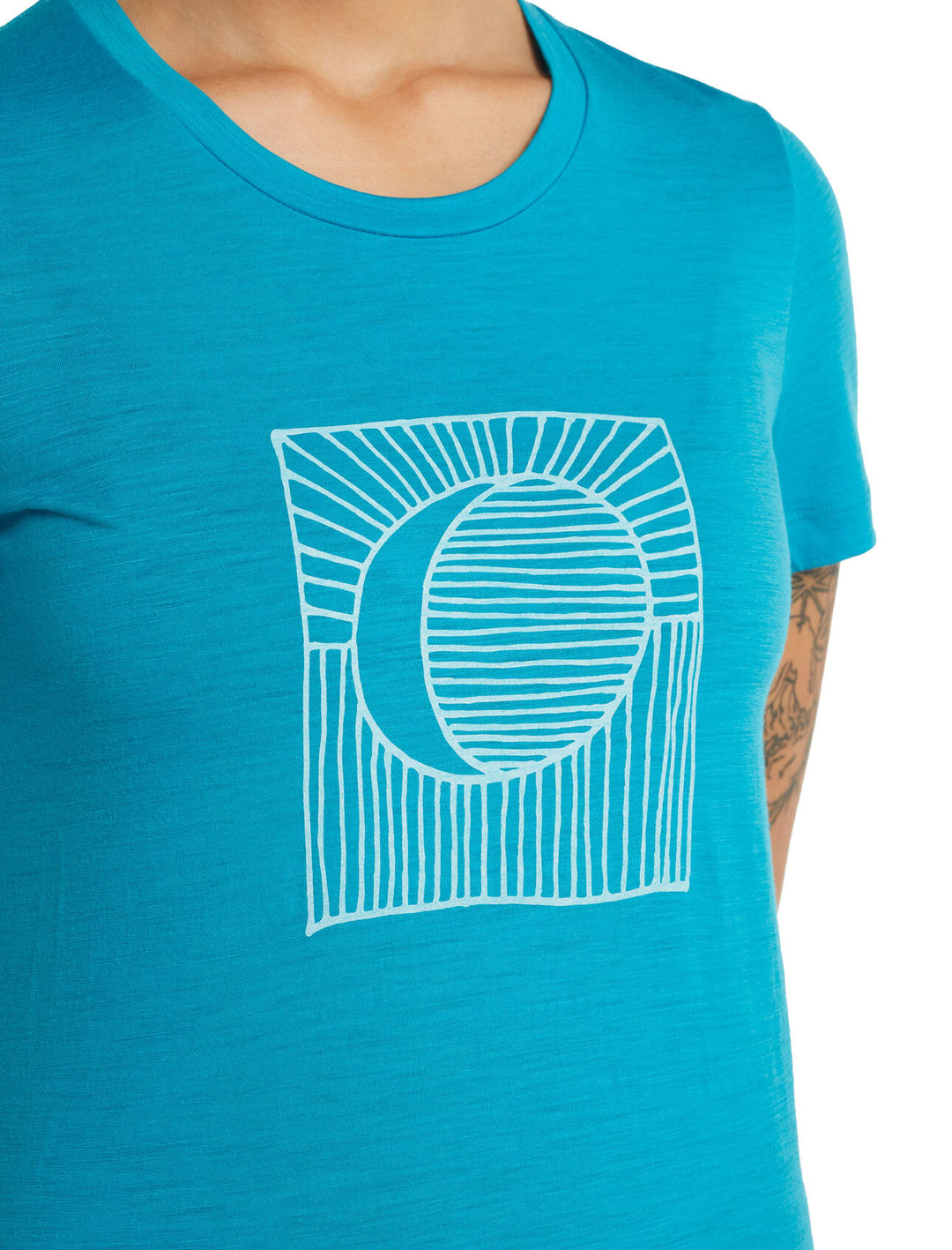 Icebreaker Women Tech Lite II SS Tee Natures Orb ARCTIC TEAL
