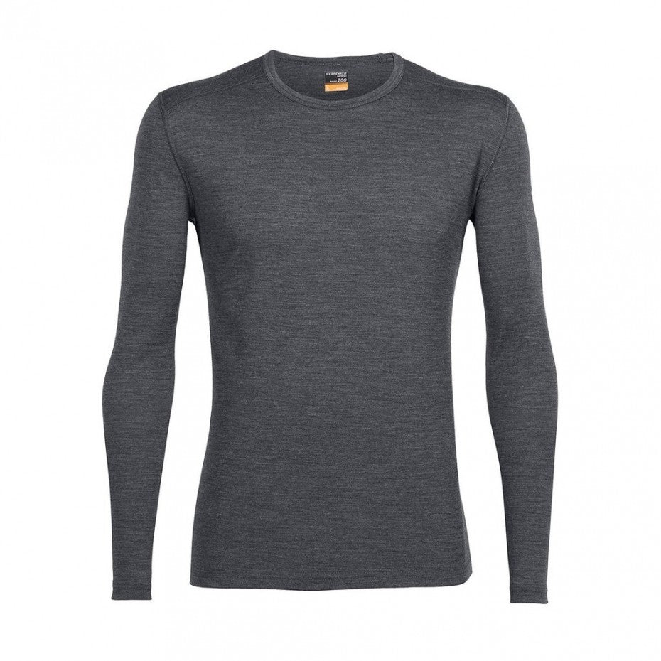 ICEBREAKER Mens Oasis LS Crewe Gritstone HTHR