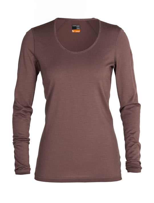 Icebreaker Womens 200 Oasis LS Scoop Mink