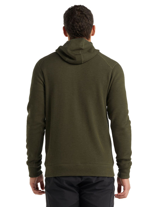 Icebreaker Mens Elemental LS Zip Hood Loden