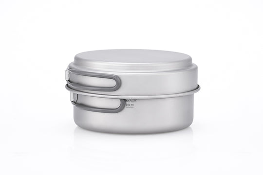 Keith Titanium 2-Piece Titanium Pot and Pan Cook Set 950ml/600ml