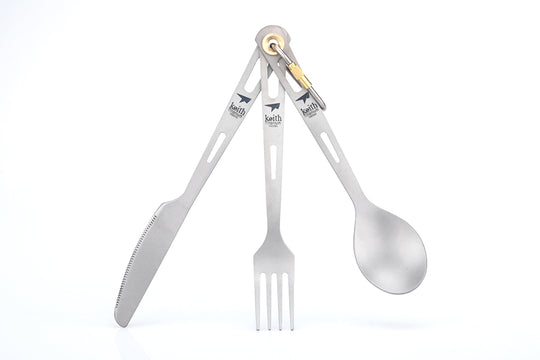 Keith Titanium 3-Piece Titanium Cutlery Set 53g