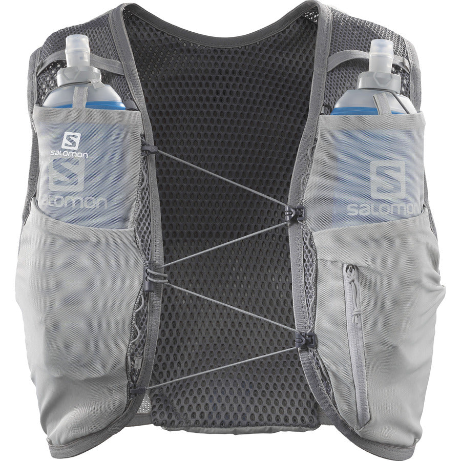 SALOMON ACTIVE SKIN 8 with flasks WROUGHT IRON / SEDONA SAGE