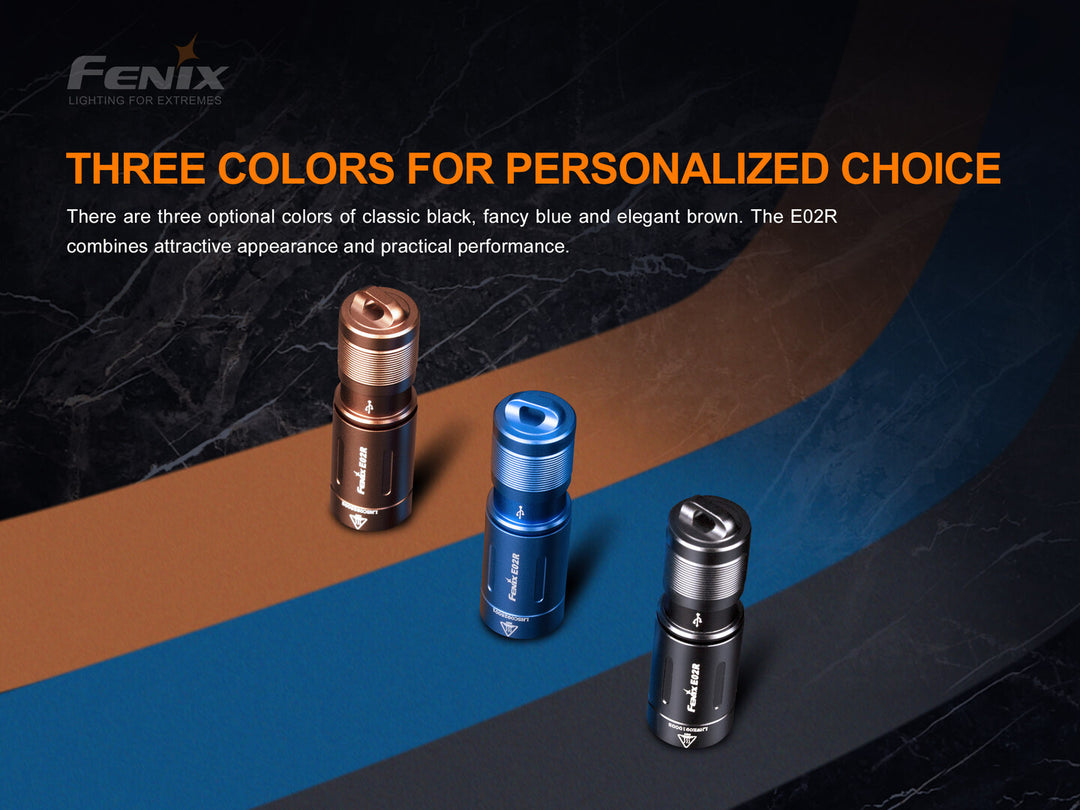 Fenix E02R Cree XP-G2 S3 white LED Flashlight (brown)