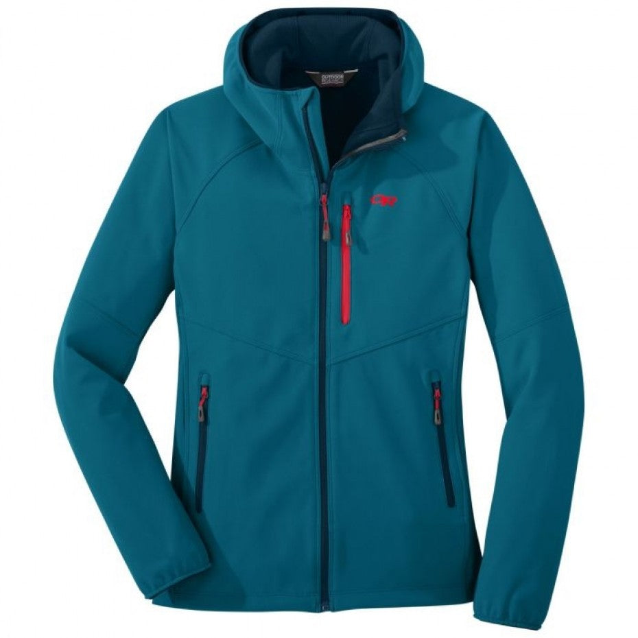 OUTDOOR RESEARCH Womens Ferrosi Grid Hooded Jacket celestial blue
