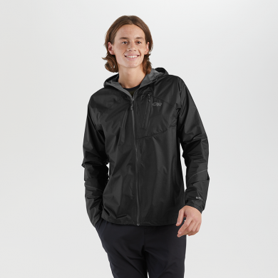 Outdoor Research Mens Helium Rain Jacket Black