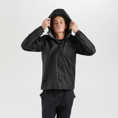 Outdoor Research Mens Helium Rain Jacket Black