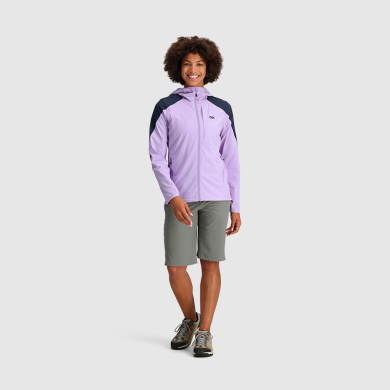 OUTDOOR RESEARCH Womens Ferrosi Hoodie Lavender/Naval Blue