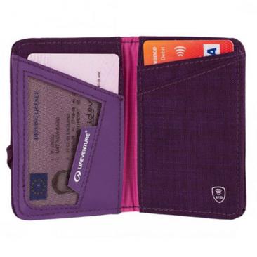 LIFE VENTURE RFID CARD WALLET PURPLE