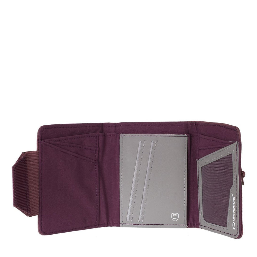 Life Venture RFID TRI-FOLD WALLET Aubergine