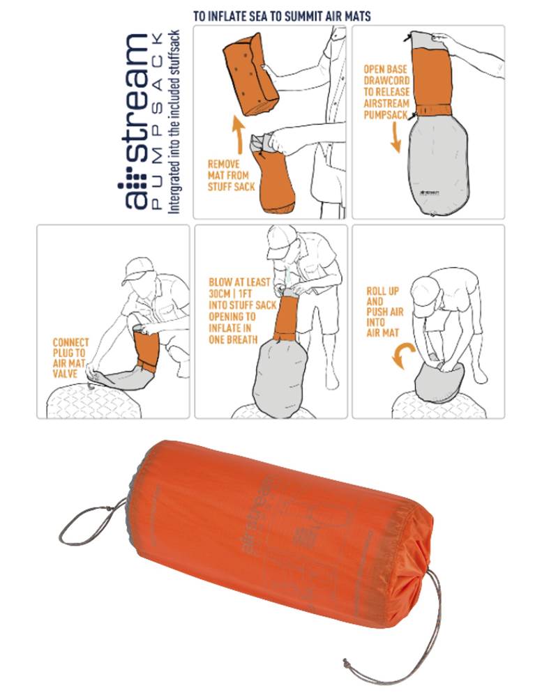 Dry Bag Air Pump Airstream Pump Sack Sea To Summit Ultralight ASC