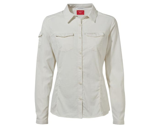 Craghoppers NosiLife Adventure II Long Sleeved Shirt Sea Salt