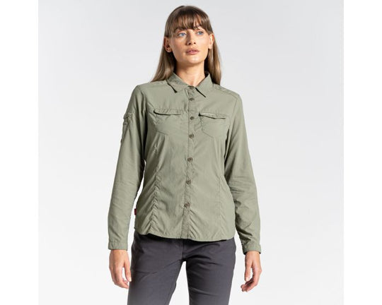 Craghoppers NosiLife Adventure II Long Sleeved Shirt Soft Moss