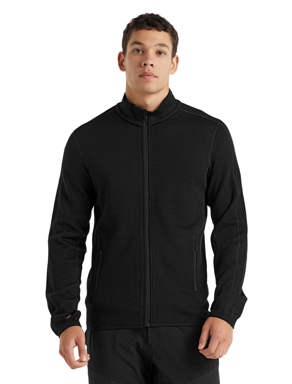 Icebreaker Mens Elemental LS Zip Black
