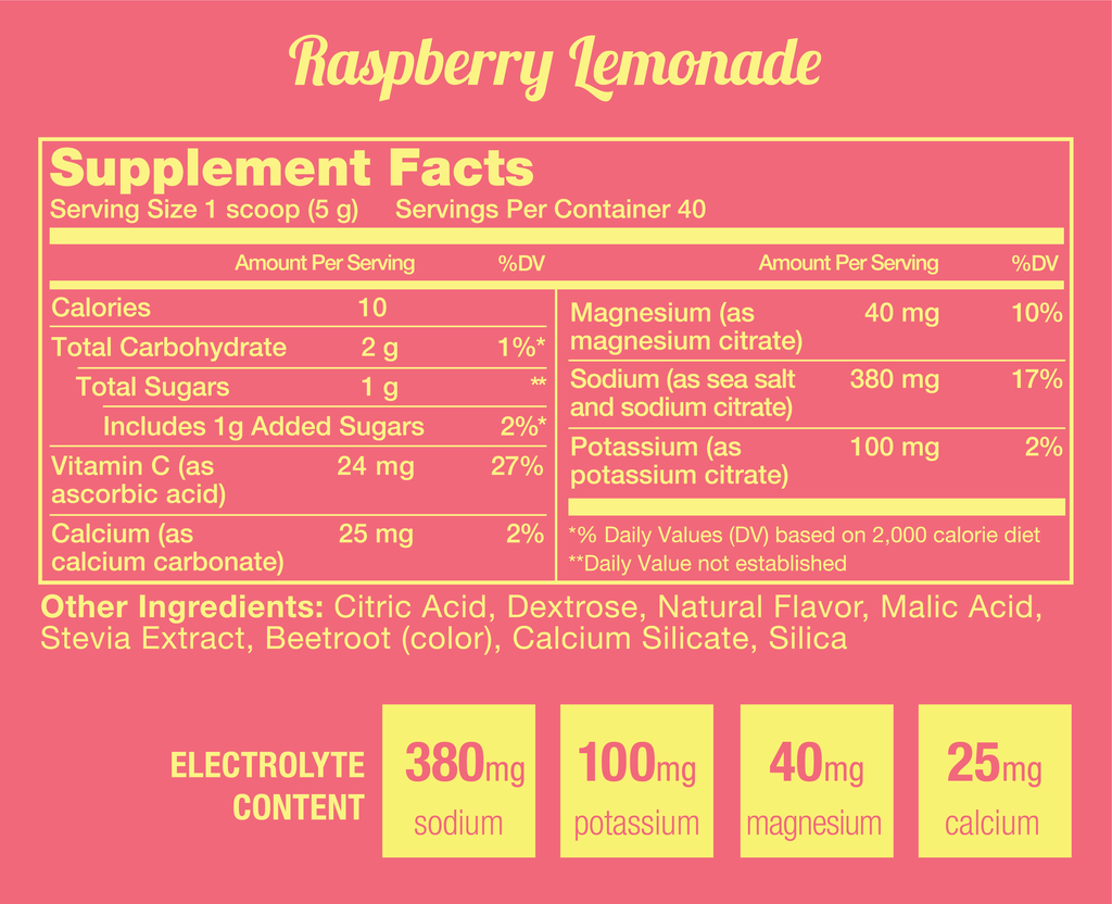 Huma Hydration Drink Mix Rasperby Lemonade