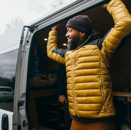 Outdoor Research Mens Helium Down Hoodie lichen/black