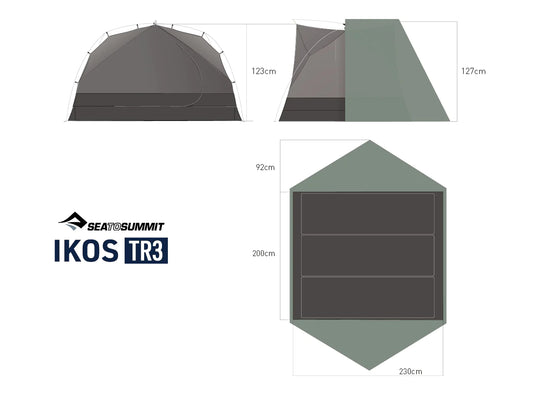 Sea To Summit Ikos TR Tent 3 Person Laurel Wreath