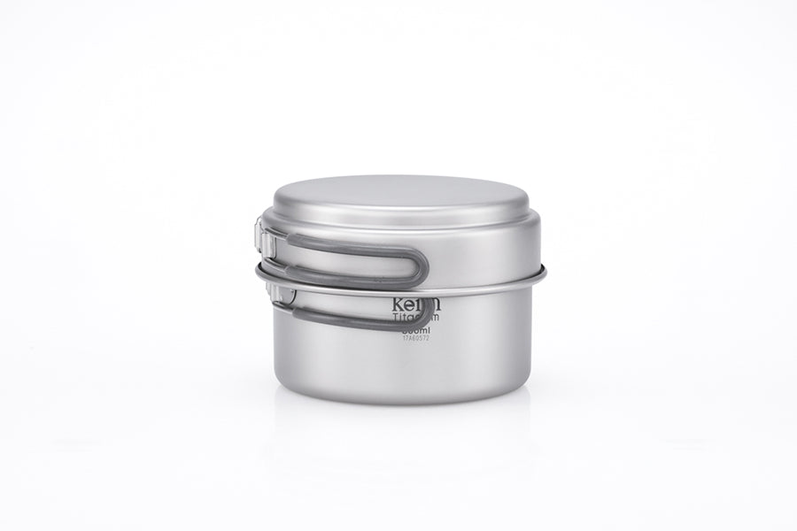 Keith Titanium 2-Piece Titanium Pot and Pan Cook Set 800ml/384ml