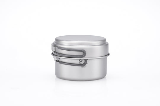 Keith Titanium 2-Piece Titanium Pot and Pan Cook Set 800ml/384ml