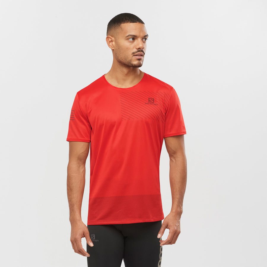 Salomon Sense Tee M Goji Berry/Madder Brown