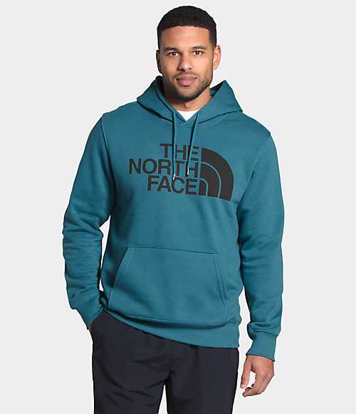 The North Face Mens Half Dome Pullover Hoodie Mallard Blue TNF Black