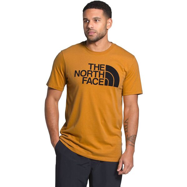 The North Face Mens SS Half Dome Tee Citrine Yellow TNF Black