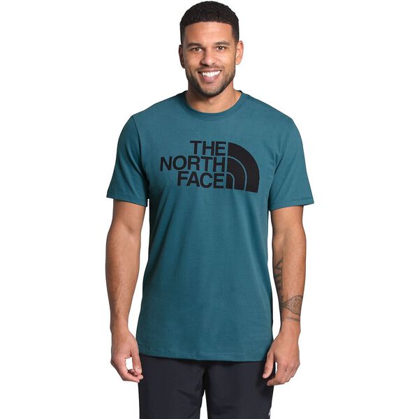 The North Face Mens SS Half Dome Tee Mallard Blue TNF Black