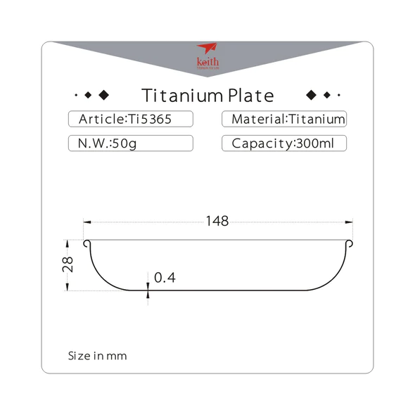 Keith Titanium Plate 300ml