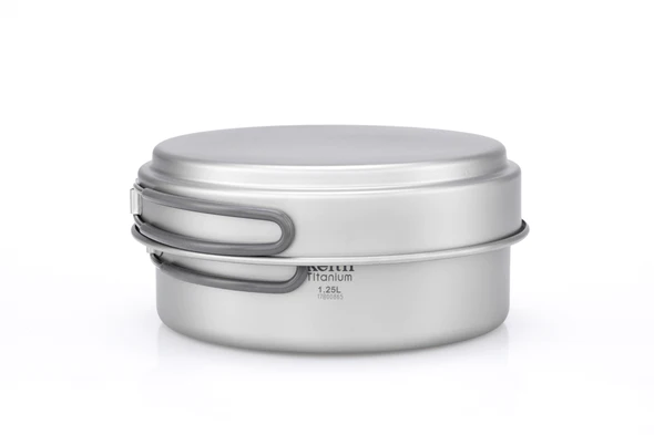 Keith Titanium 2-Piece Titanium Pot and Pan Cook Set 1.25L+770ml