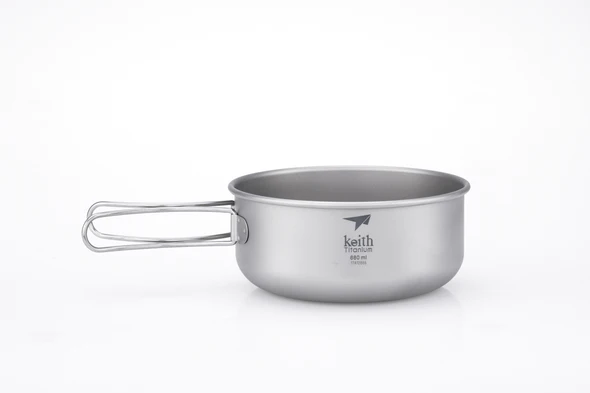 Keith Titanium 3-Piece Titanium Pot and Pan Cook Set 680+528+480