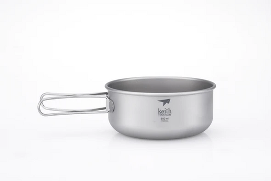 Keith Titanium 3-Piece Titanium Pot and Pan Cook Set 680+528+480