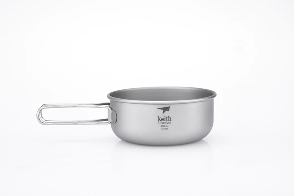 Keith Titanium 3-Piece Titanium Pot and Pan Cook Set 680+528+480