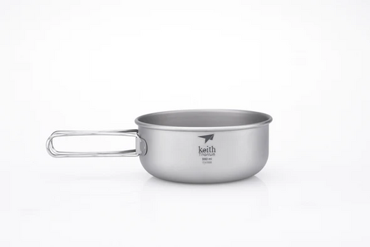 Keith Titanium 3-Piece Titanium Pot and Pan Cook Set 680+528+480