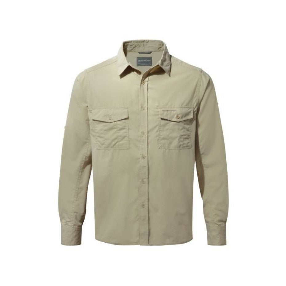 CRAGHOPPERS NosiDefence Kiwi LS Shirt OATMEAL