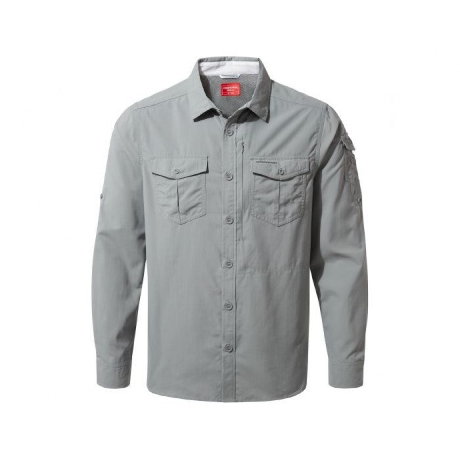 Craghoppers NosiLife Adventure II Long Sleeved Shirt Cloud Grey