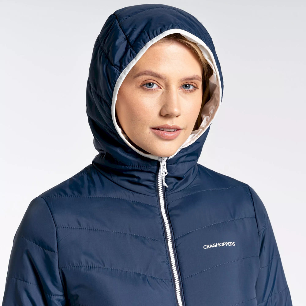 Craghoppers Compresslite VI Hooded Jacket BNavy/Seaslt
